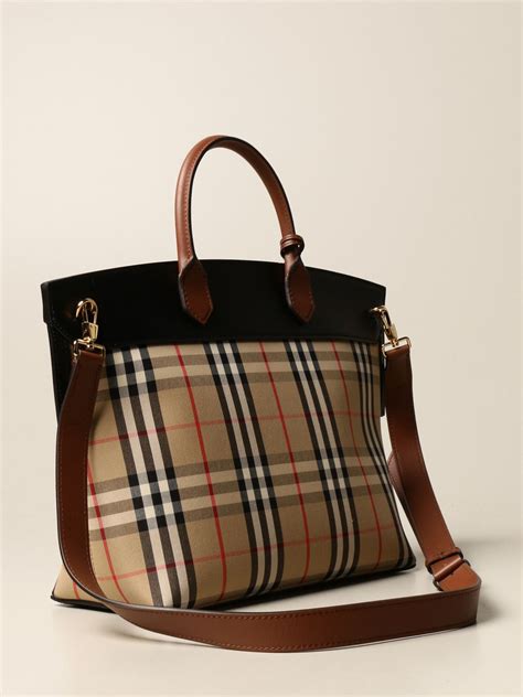 BURBERRY Shoulder Bag Leather Beige T